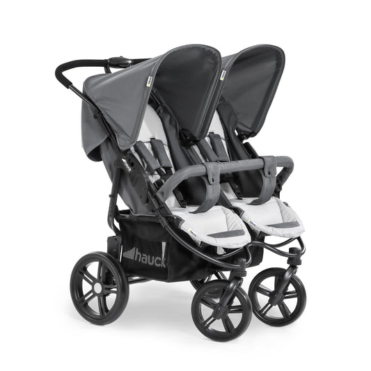 hauck Roadster Duo SLX Geschwisterwagen Grau/Silber