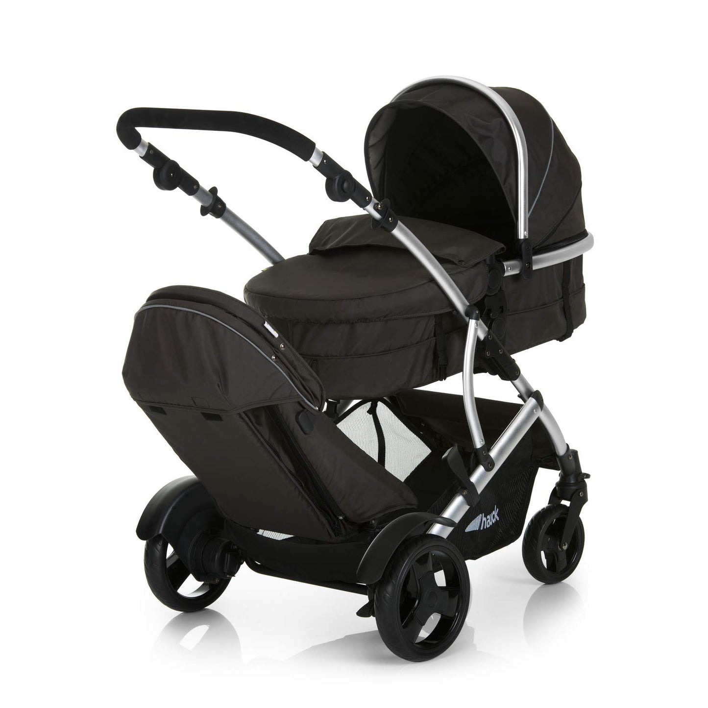 hauck Duett 2 Geschwisterwagen Black Forest