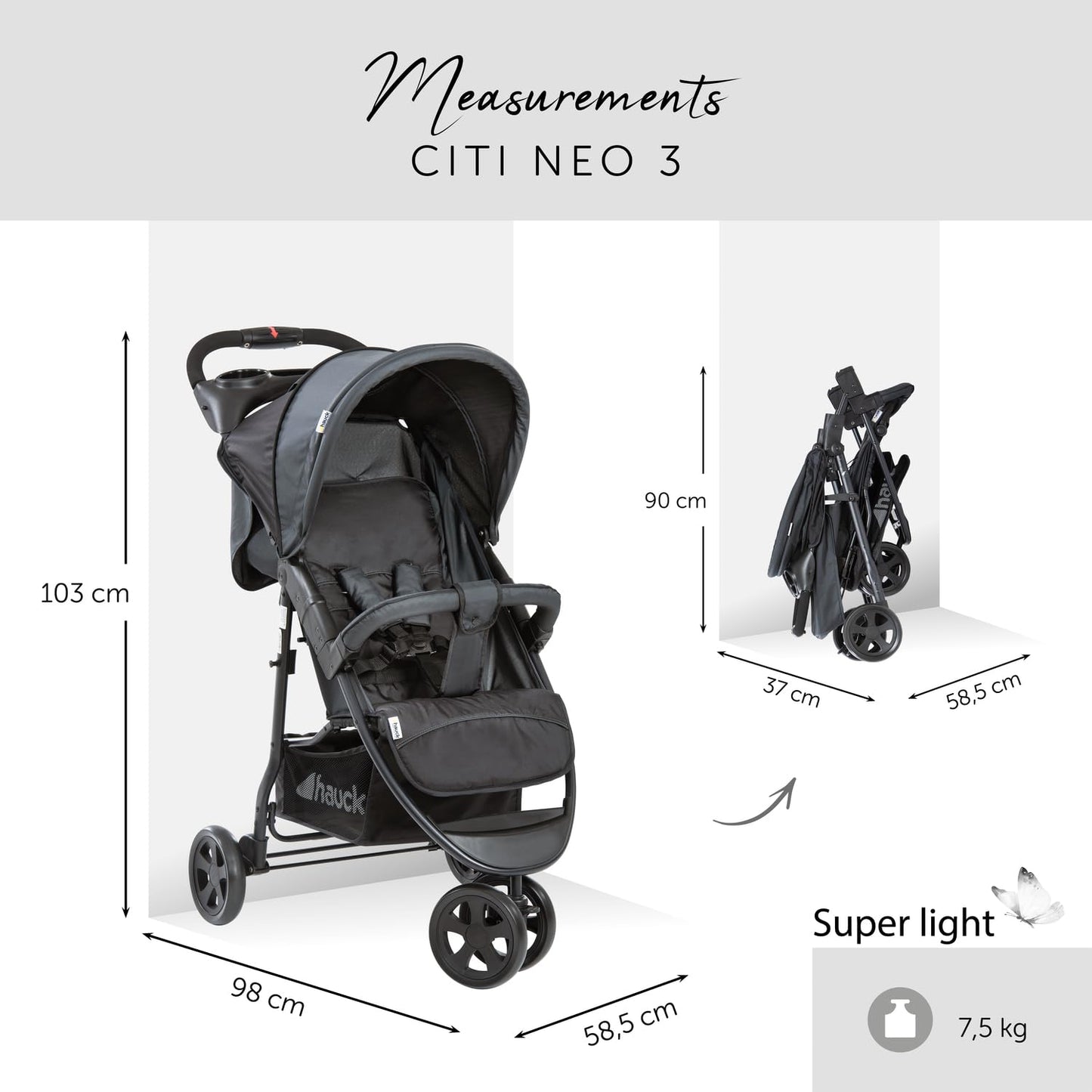 hauck Citi Neo II Buggy Dunkelgrau