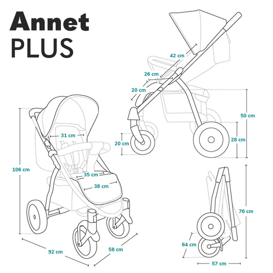 Lionelo Annet Plus Buggy 0–22 kg