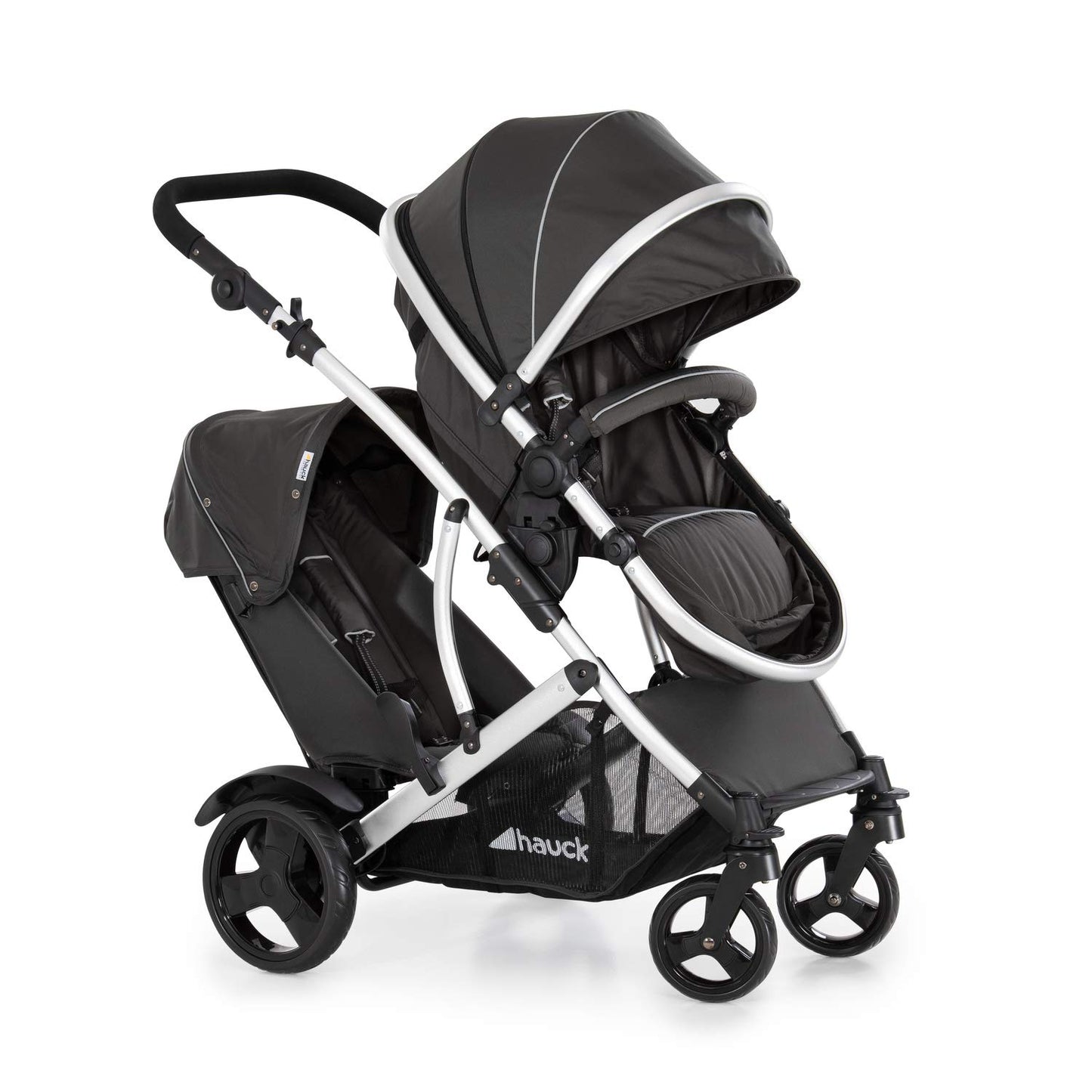 hauck Duett 2 Geschwisterwagen Black Forest