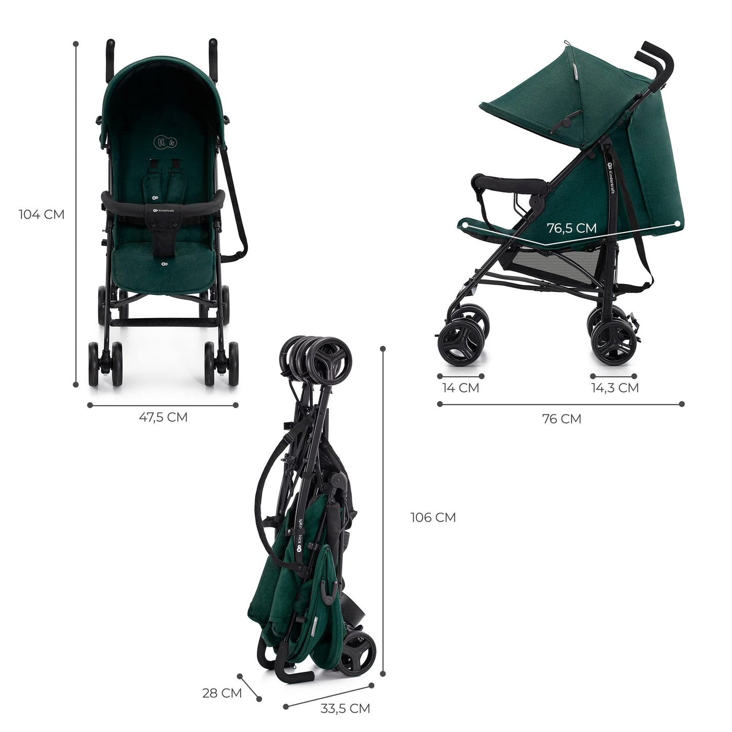 Kinderkraft TIK Buggy Grün