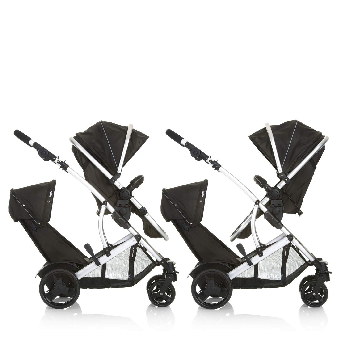 hauck Duett 2 Geschwisterwagen Black Forest