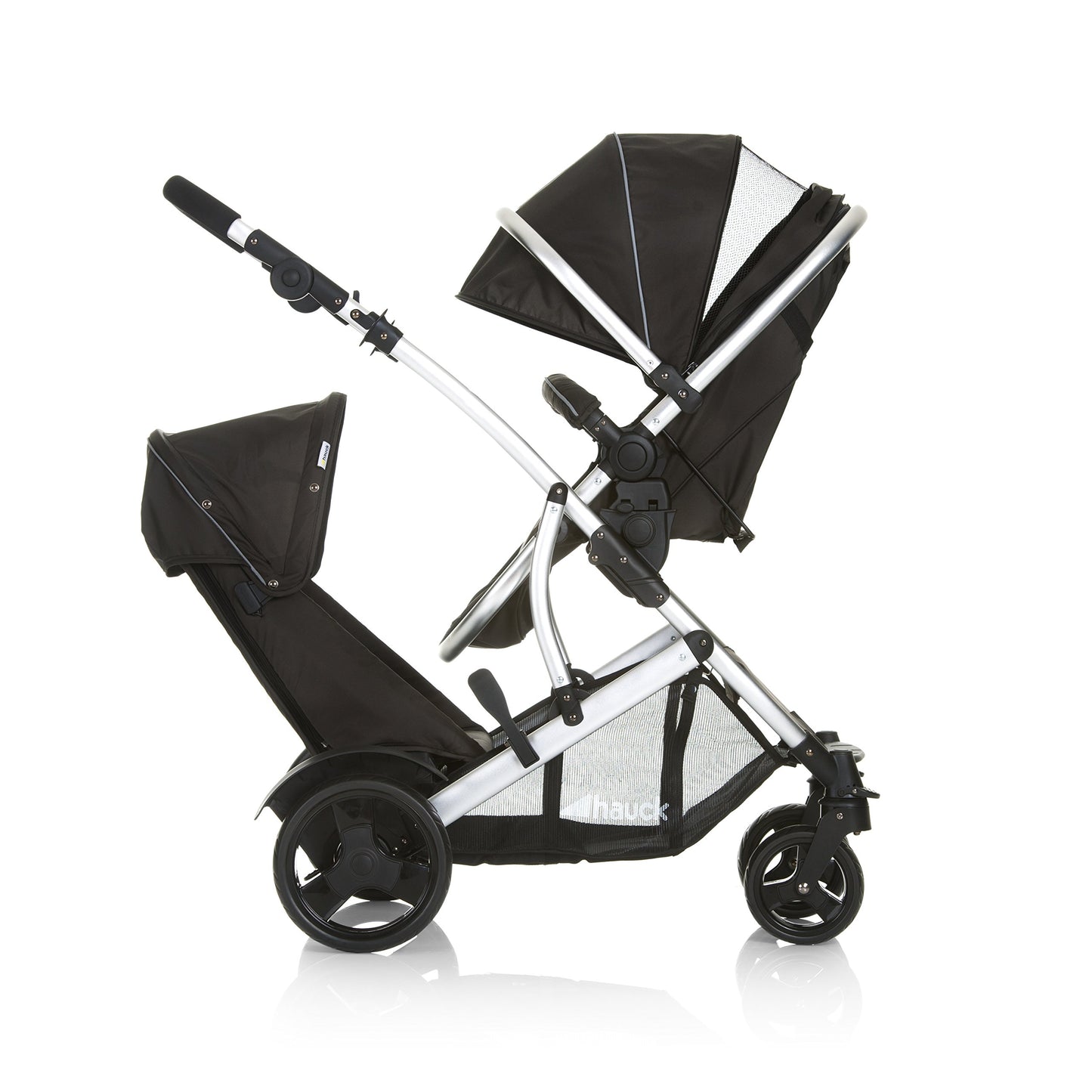 hauck Duett 2 Geschwisterwagen Black Forest